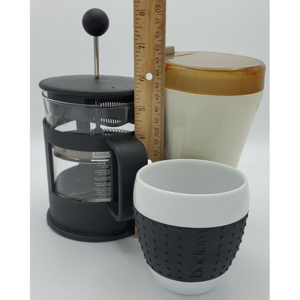Bodum French Press+ Mr. Coffee Grinder & Cup 3 pc 2 Cup Bundle College Apt READ